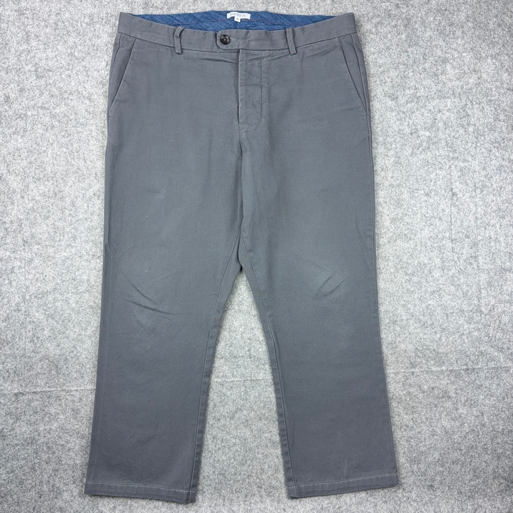 Gustin Pants Mens 38 Graphite Gray American Chino Washed Twill Button Fly USA